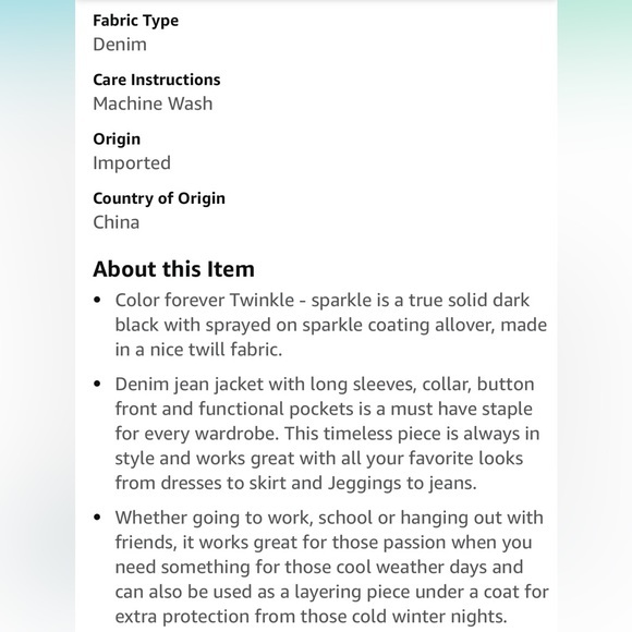 NWT, William Rast, Women's‎ Lenna Denim Jean Jacket in “Forever Twinkle-Sparkle” - Picture 3 of 9